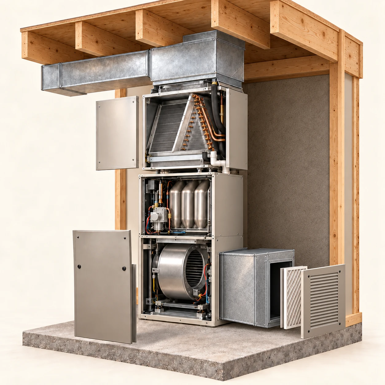 Detailed illustration: HVAC
